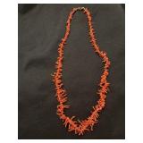 vintage natural branch coral necklace