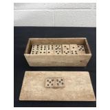 Marble dominos with marble case
