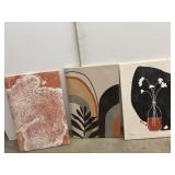 Three canvas print pictures