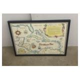 Caribbean sea picture of map