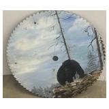 Giant saw 22 inches in diameter of a bear on a