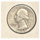 1934  Washington quarter 90% silver