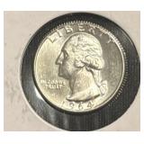1964 Washington quarter 90% silver