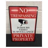 14ï¿½x10ï¿½ no trespassing sign