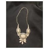 Vintage cream, turquoise faux squash blossom style