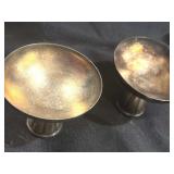 2 vintage silver-plated goblets