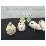 3 sets of salt and pepper shakers