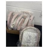 Group of new first communion plates napkins