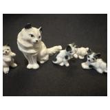 vintage bone china figurine Cat figurines