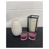 Oil diffuser and candles.