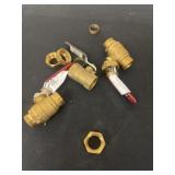 Box with 2 complete 3/4 brass ball pivot