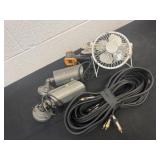 Camera and fan and cords
