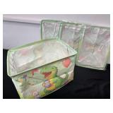 4 New Dino Rectangle Collapsible Storage Box