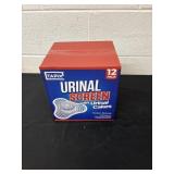 Brand new urinal screen with urinal cakes