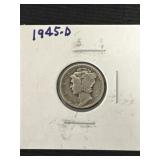 1945-D Silver Mercury Dime