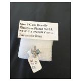 Size 9, cute heavily rhodium plated will not