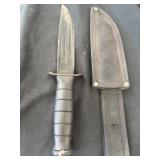 10 inch hunting knife and sheath
