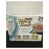 24 cans of fancy feast seafood cat food
