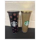 2 Starbucks cups