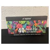 New 40 dual tip fabric markers