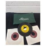 Vintage 45 records and bank bag
