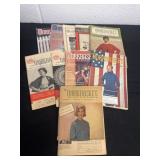 Vintage work basket magazines