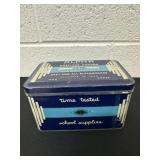 Vintage alpha dustless crayon tin