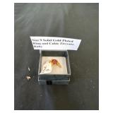 Size 9, solid gold plated ring in cubic Zirconia