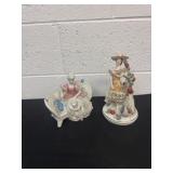 vintage Roceram porcelain figurine And Victorian