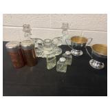Group of shakers, sugar and creamer