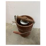 White Mountain Freezer Ice Cream Maker red wood