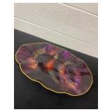 20ï¿½x13ï¿½ Seetusee Canadian art glass tray