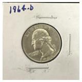 1964-D Silver Washington Quarter