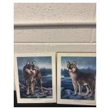 Copy print of wolf signed
