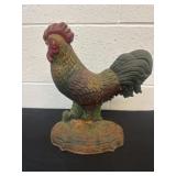 13ï¿½ cast iron rooster door stop
