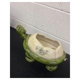 14ï¿½ vintage Arnel's turtle hand-painted floral