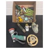 Box of sprinklers hose ends and more