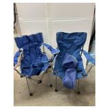 Pair of folding camping chairs with carrying bags