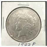 1922P Silver Peace Dollar