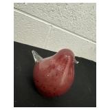 hand-blown red bird
