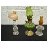 3 mini oil lamps