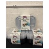 New 3 packs of 10 3 section meal prep containers
