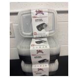 New 3 packs of 10 2 section meal prep containers