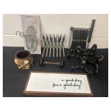 Home decor hooks and plate stands