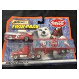 Matchbox twin pack, Coca-Cola brand vehicles