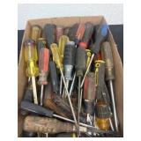 Flat of screw drivers
