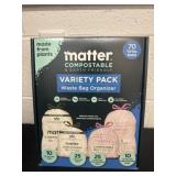 New matter compostable waste bag organizer