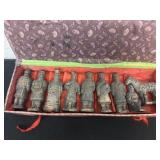 set of miniature Chinese Terracotta Army Warriors