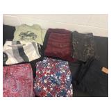 Group of pants, shorts and shirt