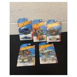 Five new hot wheels